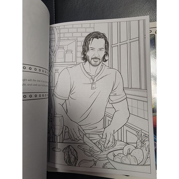 Crush & Color: Keanu Reeves Adult Coloring Book - Picture 3 of 4